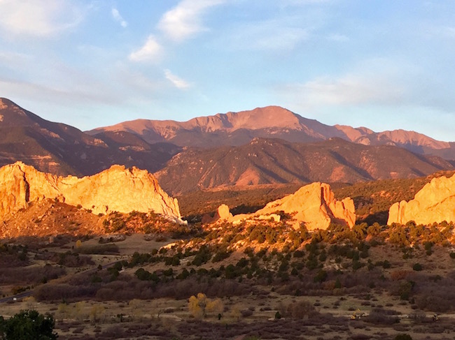 Garden of the Gods as seen from my window at the resort, photo by Claudia Carbone