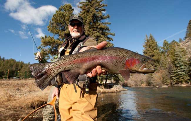 Fishing at North Fork Dude Ranch. Photo by North Fork