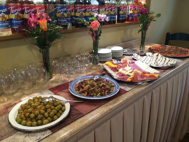 Happy Hour spread, photo courtesy of Frisco Inn on Galena