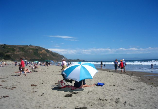 Travel in Marin County includes a day at Stinson Beach