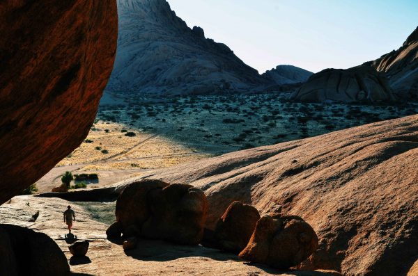 Namibia Traveling - There is no shortage of amazing view points, such as this one, at the Spitskoppe campsite. Photo by Emma Strumpman