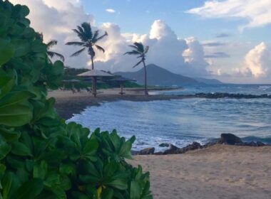 Nevis Travel - Relaxing on the beach on the island of Nevis. Photo by Janna Graber