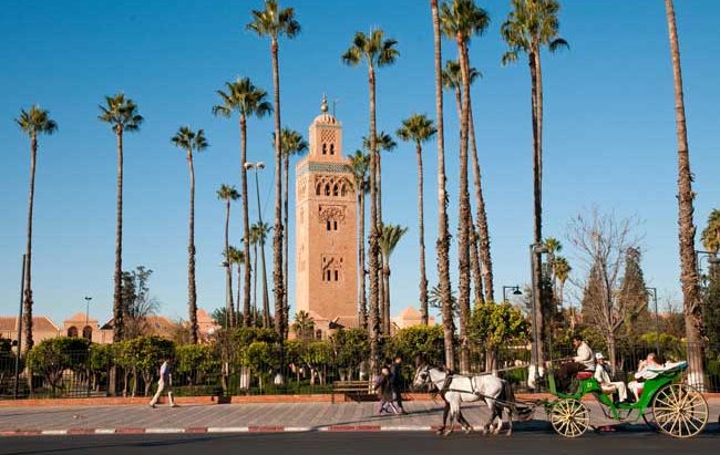 Marrakech Travel - The Koutoubia Mosque is the largest mosque in Marrakesh, Morocco. Photo by Moroccan National Tourist Office