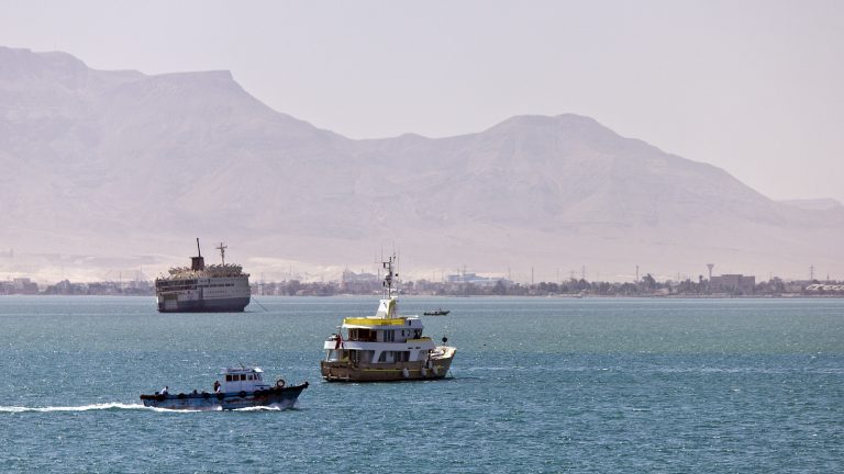 Cruising through the Suez Canal. Flickr/Darren Puttock