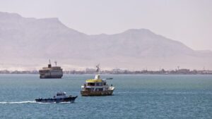Cruising through the Suez Canal. Flickr/Darren Puttock