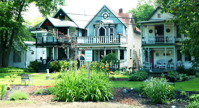 Lily Dale Assembly - a few of the homes along Melrose Park