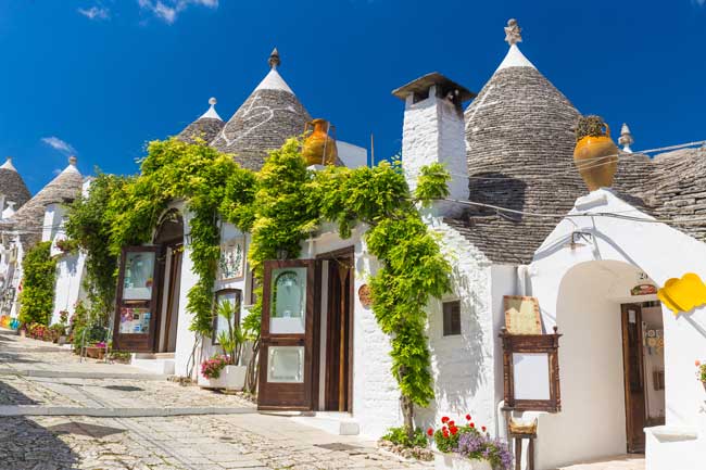 UNESCO-listed Alberobello features no fewer than 1,500 beehive houses. 