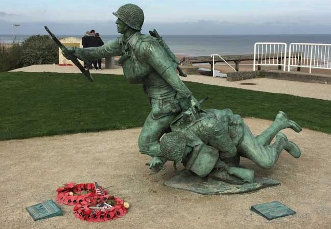 A D-Day Memorial along the beaches of Normandy. Photo by Janna Graber 