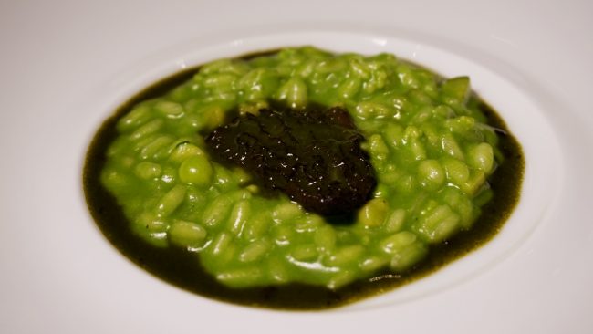 Green vegetable risotto
