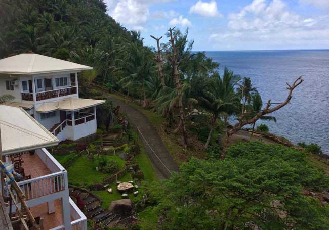 View from one of the houses at Sea and Sun Resort in the Philippines. Photo by Allison Pond