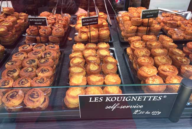 Tempted by sweet pastries in Honfleur. Photo by Janna Graber