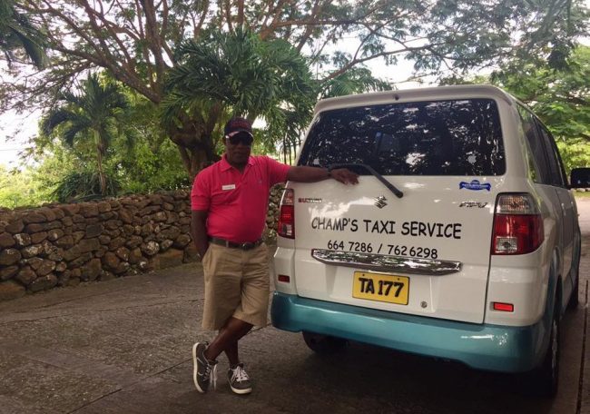 Nevis Travel - Our taxi driver, Champ, was a wealth of information. Photo by Janna Graber