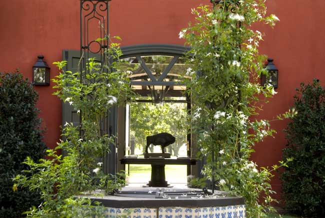 Argentina Guest Ranch - Patio view at La Bamba de Areco in Argentina. Photo courtesy La Bamba de Areco