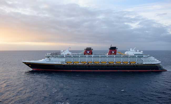 Crusing with the Disney Wonder: The Disney Wonder at sea. Photo by Todd Anderson