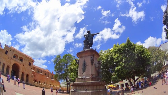 Columbus statue in Dominican Republic