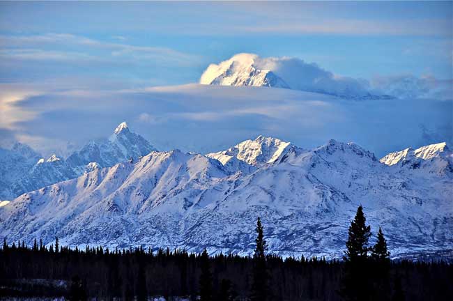 Mount McKinley in Alaska is the highest peak in North America, with an elevation of 20,320 ft. Flickr/Cecil Sanders