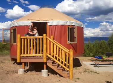 A six-person yurt at Snow Mountain Ranch. Photo by Claudia Carbone