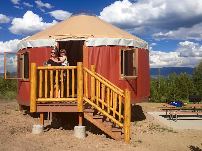 A six-person yurt at Snow Mountain Ranch. Photo by Claudia Carbone