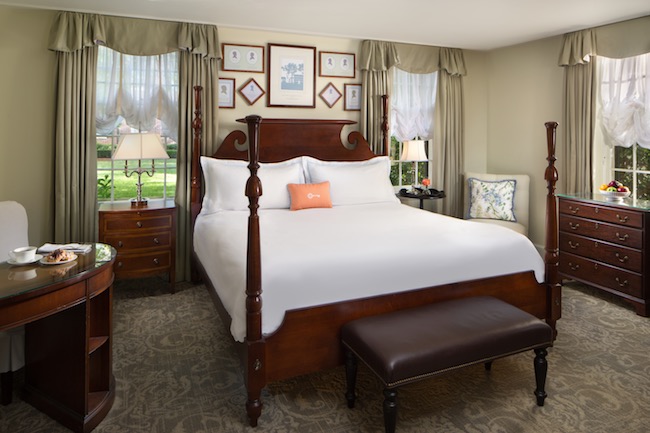 Guest room. Photo courtesy of The Carolina Inn, a Destination Hotel