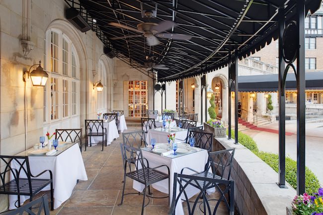 Patio dining at Regency Room. Photo courtesy of Hotel Roanoke