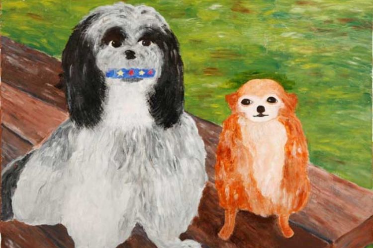 Charlie and Sheba is an display at the Museum of Bad Art.