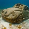 "Thing Blue" an exhibit at Museo Subacuatico de Arte near Cancun, Mexico. Photo by Jason de Caires Taylor