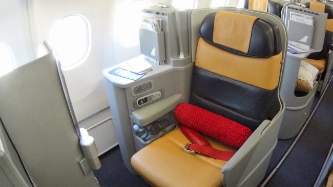 Alitalia business class seat