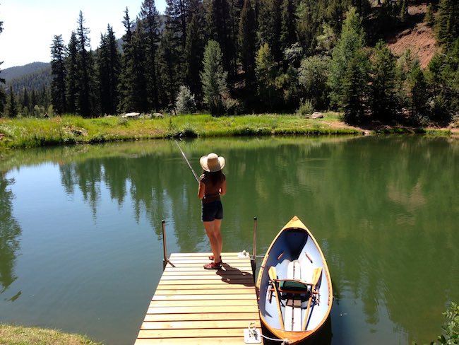 Fishing and canoeing at Ranch at Emerald Valley. Photo by Claudia Carbone