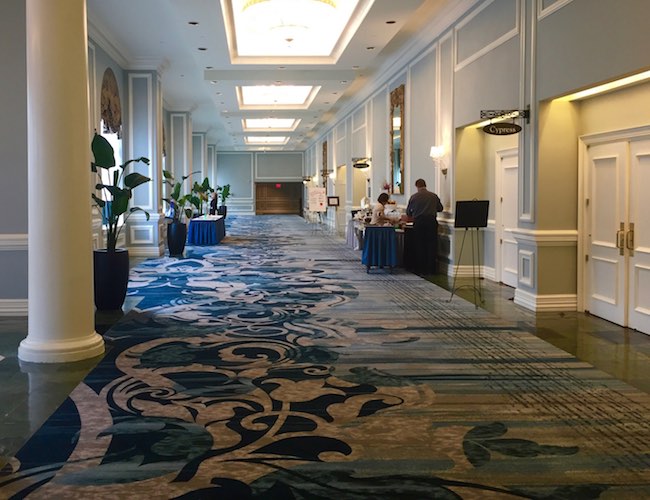 Hallway of the conference center. Photo by Claudia Carbone
