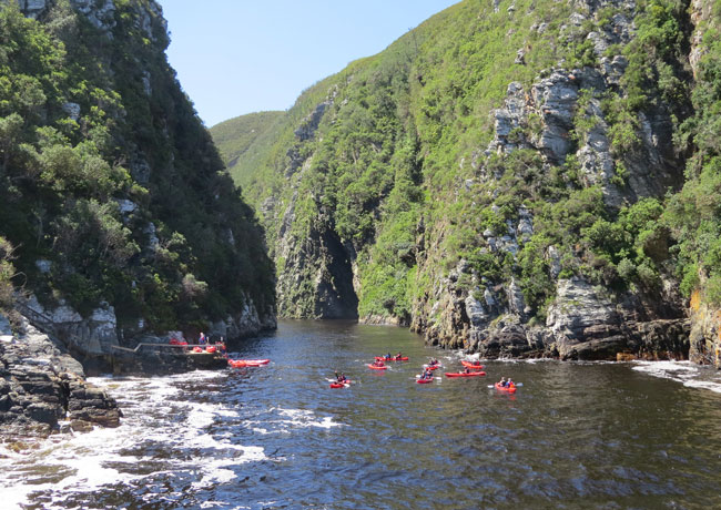 Kayaking in Storms River at Tsitsikamma National Park in South Africa. Flickr/benyeuda