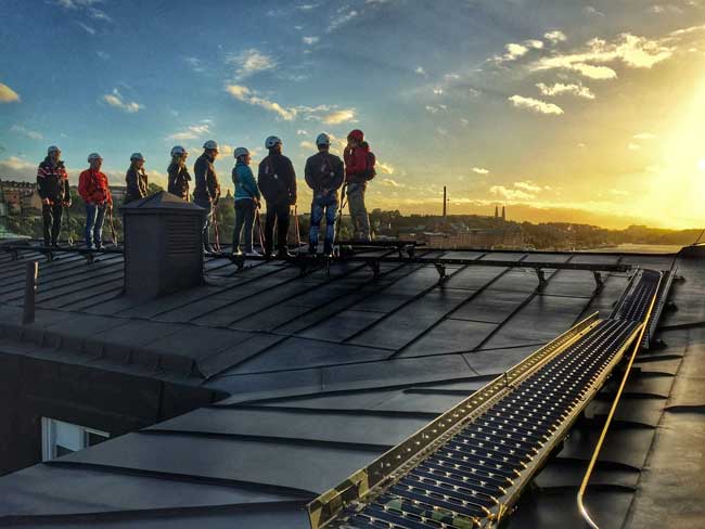 Rooftop tours in Stockholm of Stockholm. Photo Takvandring Sverige AB