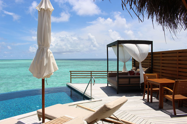 From our private veranda, all we could see was miles and miles of crystal blue sea. Photo by Benjamin Rader