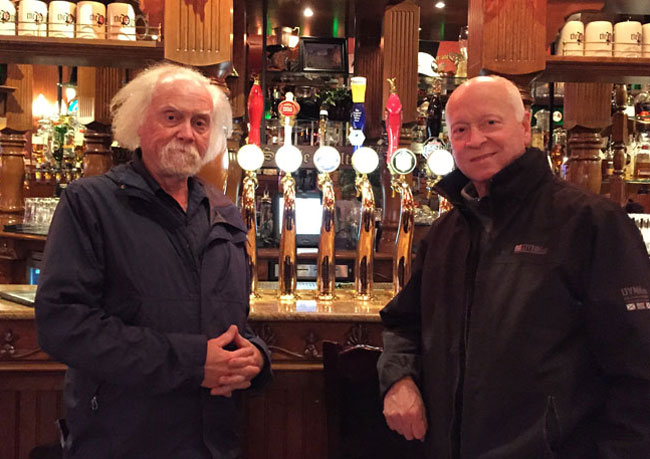 The author (left) and his brother, Donald, often travel together. Photo courtesy Rich Grant