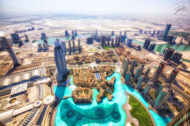 Travel in Dubai - A view of Dubai from Burj Khalifa, United Arab Emirates. Flickr/Frank Kehren