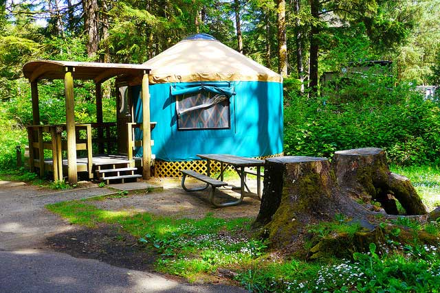 One of the yurts at Beverly State Beach Parks. They also have accessible yurts available. Photo by Flickr/Rick Obst