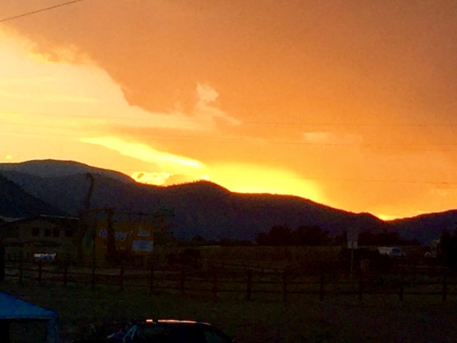 Sunset view from the cabin. Photo by Claudia Carbone