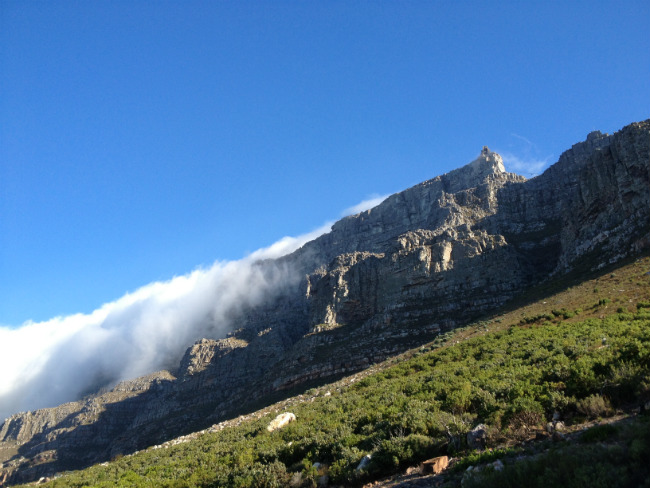 Tablecloth over Table Mountain South Africa .The tablecloth over the mountain. Photo by Sarah Ramnath