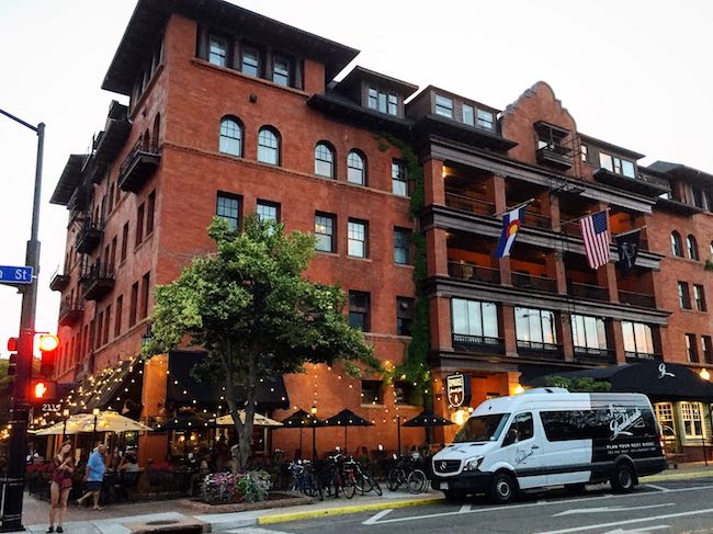 Hotel Boulderado, downtown Boulder's centerpiece. Photo courtesy of Hotel Boulderado