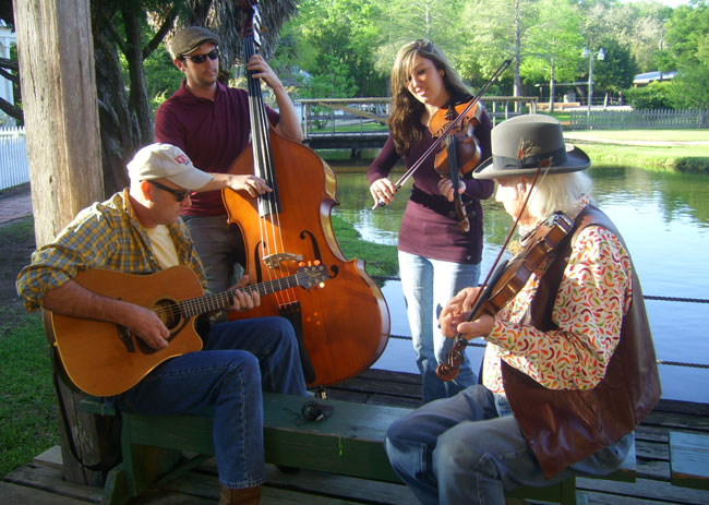 Cajun musicians perform an impromptu concert. Photo by Janna Graber