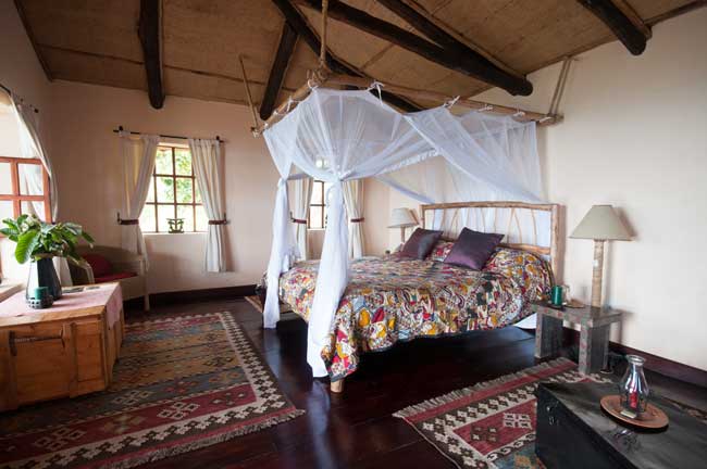 Double Banda room at Virunga Lodge. Photo by Volcanoes Safaris