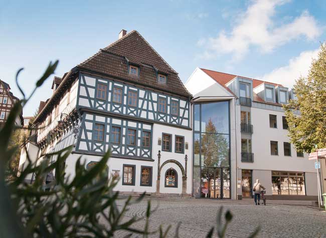 The Luther House in Eisenach is where Luther boarded with a local family during the years he attended primary school as a boy. It’s now a museum with a special focus on Luther’s translation of the Bible into German. (Photo credit: Anna-Lena Thamm — Stiftung Lutherhaus Eisenach)