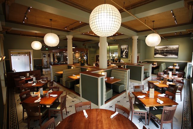 Spruce Farm & Fish Restaurant in original dining room. Photo courtesy of Hotel Boulderado