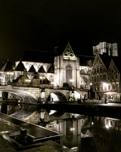 Ghent at night. Photo by Nicole Horowitz