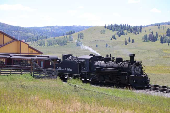 The Cumbres & Toltec stops in Osier, Colorado, where passengers are served a buffet lunch. Photo by Benjamin Rader