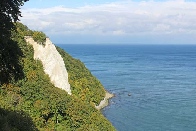 The famous chalk cliffs at Jasmund National Park on the island of Rügen. Photo by Janna Graber