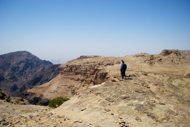 Petra Looking out from the trail. Photo by Christine Loomis