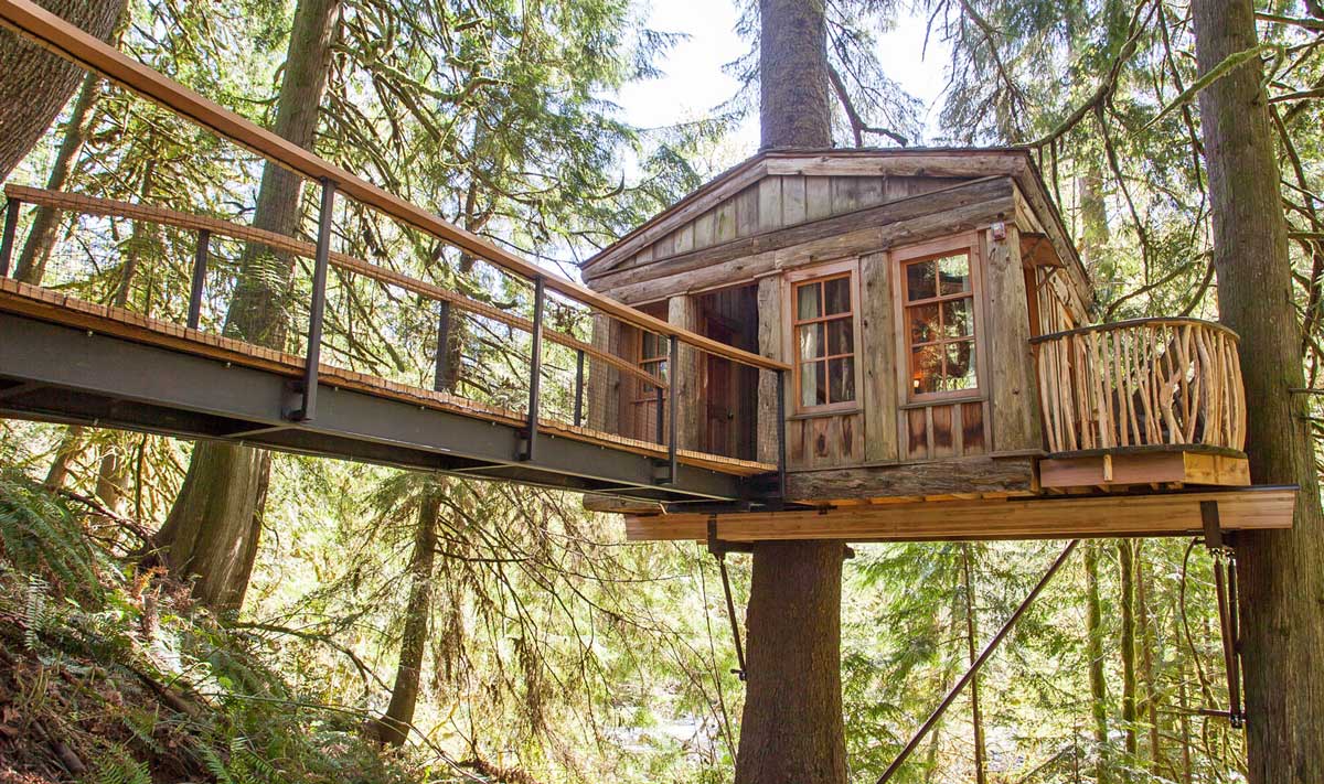 Treehouse Point near Seattle, WA. Photo by Treehouse Point