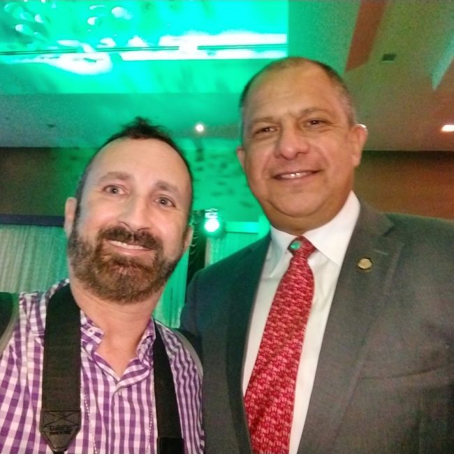 With the president of Costa Rica