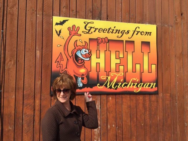 Greetings from Hell, Michigan. Photo by Victor Block towns with unusual names