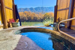 The Rio Grande River Seen from a Hot Spring Pool in Truth or Consequences